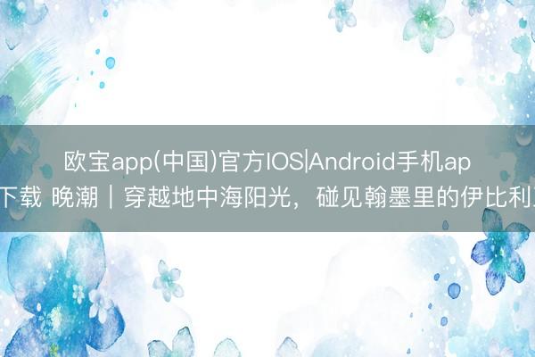 欧宝app(中国)官方IOS|Android手机app下载 晚潮｜穿越地中海阳光，碰见翰墨里的伊比利亚