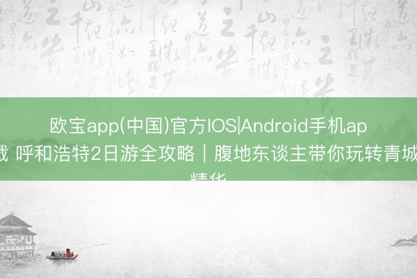 欧宝app(中国)官方IOS|Android手机app下载 呼和浩特2日游全攻略｜腹地东谈主带你玩转青城精华