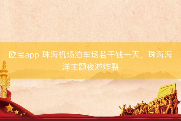 欧宝app 珠海机场泊车场若干钱一天，珠海海洋主题夜游炸裂