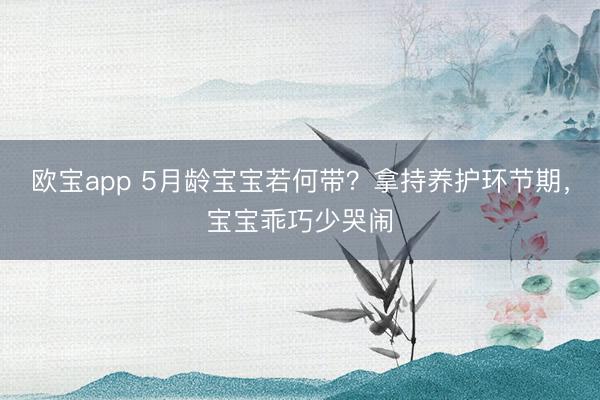 欧宝app 5月龄宝宝若何带？拿持养护环节期，宝宝乖巧少哭闹