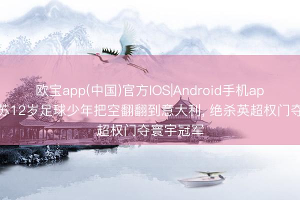 欧宝app(中国)官方IOS|Android手机app下载 江苏12岁足球少年把空翻翻到意大利， 绝杀英超权门夺寰宇冠军