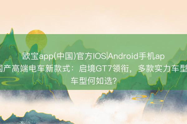 欧宝app(中国)官方IOS|Android手机app下载 国产高端电车新款式：启境GT7领衔，多款实力车型何如选？
