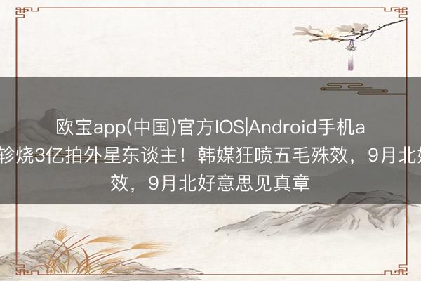 欧宝app(中国)官方IOS|Android手机app下载 罗泓轸烧3亿拍外星东谈主！韩媒狂喷五毛殊效，9月北好意思见真章