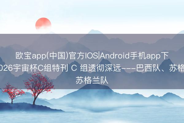 欧宝app(中国)官方IOS|Android手机app下载 2026宇宙杯C组特刊 C 组透彻深远---巴西队、苏格兰队